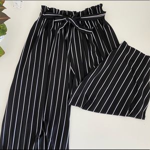 Black and White High Waisted Pants